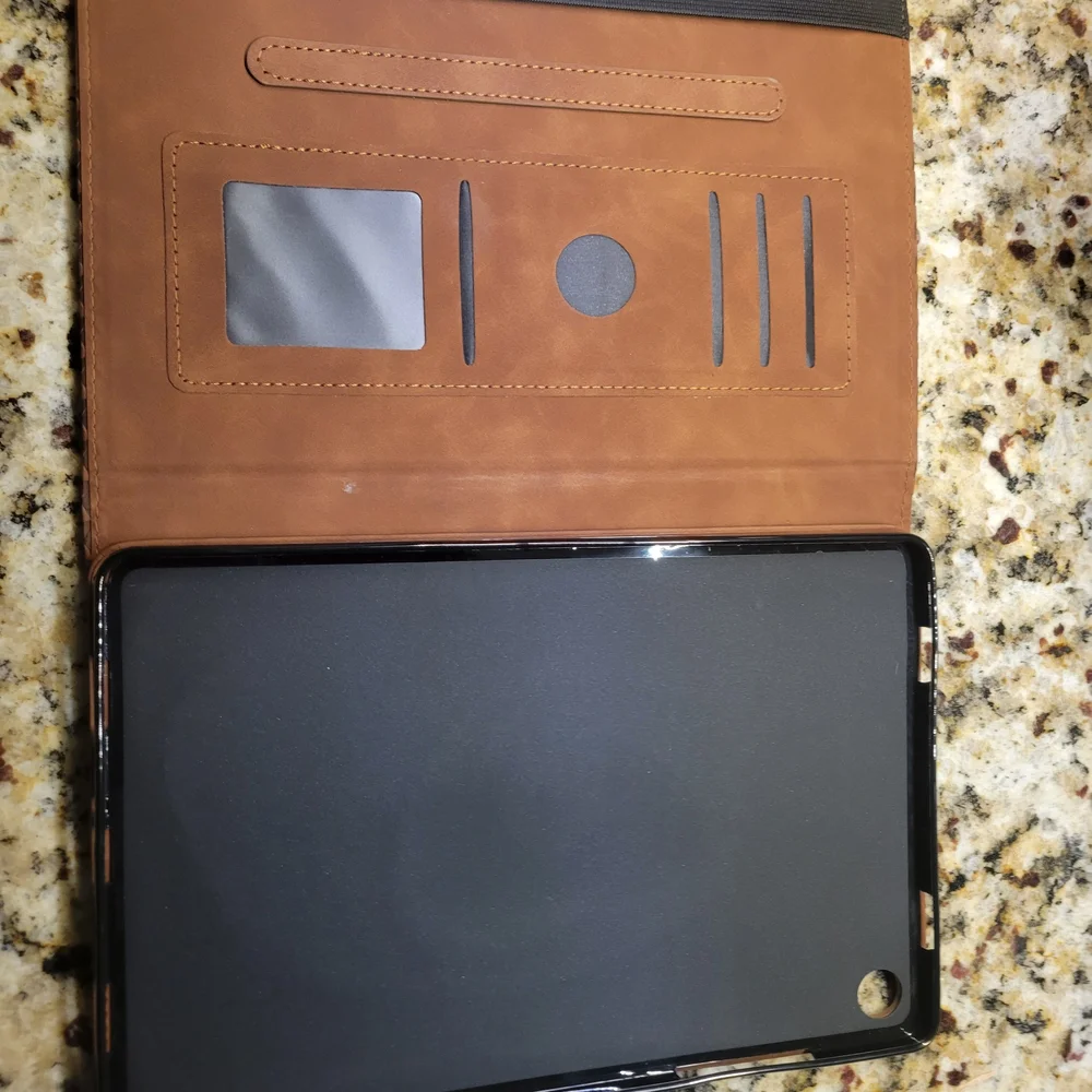 Brown and Black Tablet Case